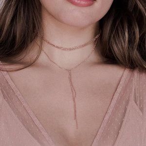 Rose gold colored choker
